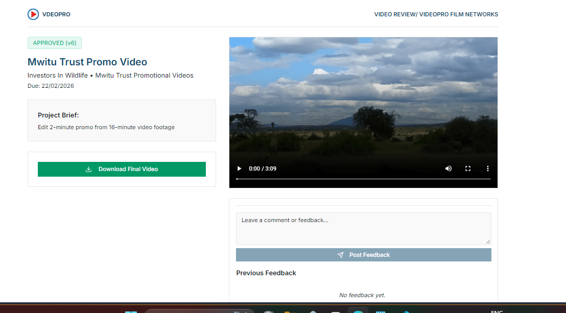 VDEOPRO DIT and footage-review workflow for the KCOOP video project.